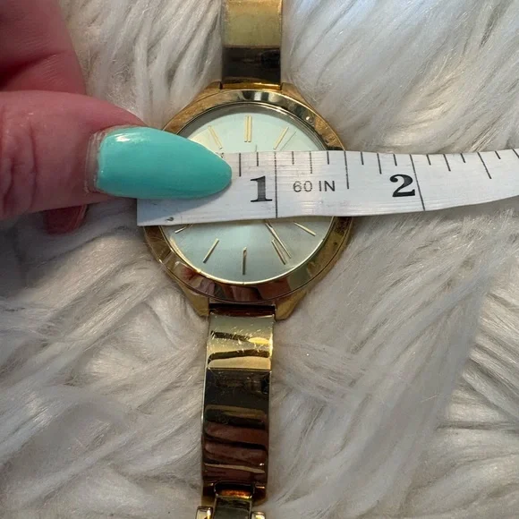 Michael Kors Gold Tone Minimalist Bracelet Watch - Picture 10 of 15